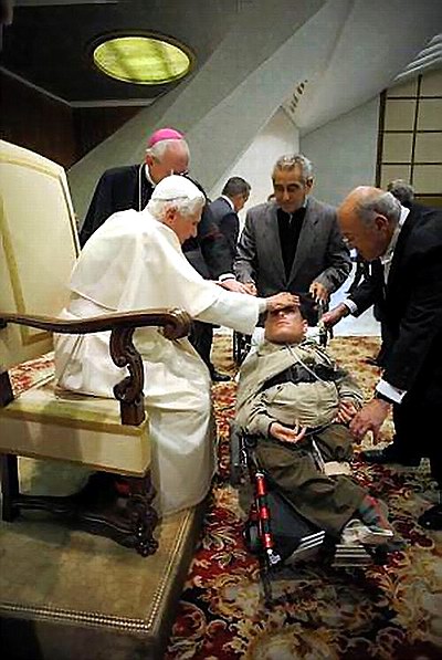 Luigi Di Gioia con il Papa