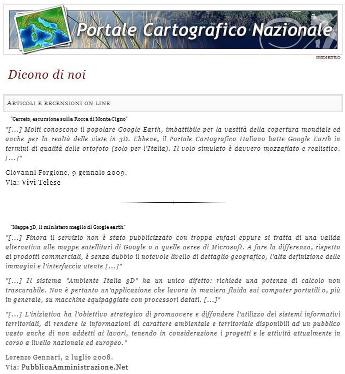 Portale Cartografico Nazionale